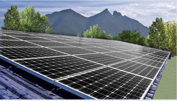 Instalación fotovoltaica sobre cubierta con amplia superficie solar