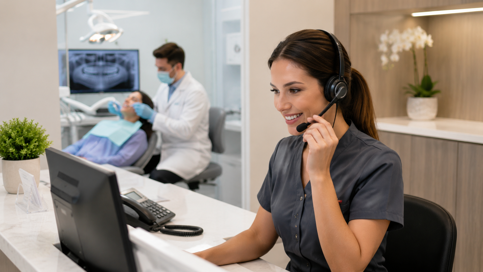 Recepción telefónica profesional para clínicas y consultas médicas