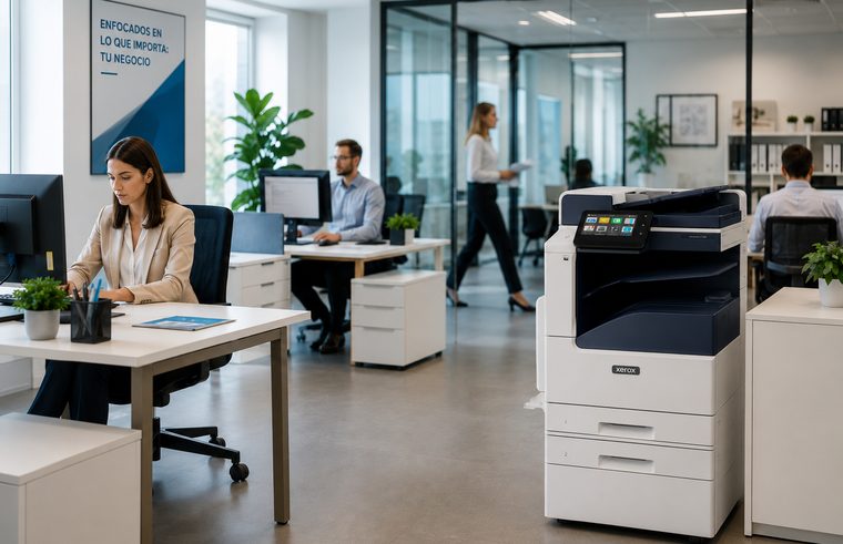 Oficina con equipo multifunción Xerox